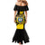 Colombia Heritage Family Matching Mermaid Dress and Hawaiian Shirt with Yellow Black Flag Map and City Street Art - Wonder Print Shop