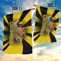Colombia Heritage Garden Flag with Yellow Black Flag Map and City Street Art - Wonder Print Shop