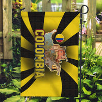 Colombia Heritage Garden Flag with Yellow Black Flag Map and City Street Art - Wonder Print Shop