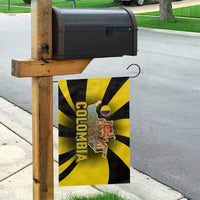 Colombia Heritage Garden Flag with Yellow Black Flag Map and City Street Art - Wonder Print Shop