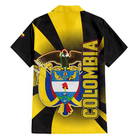 Colombia Heritage Hawaiian Shirt with Yellow Black Flag Map and City Street Art - Wonder Print Shop