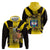 Colombia Heritage Hoodie with Yellow Black Flag Map and City Street Art - Wonder Print Shop