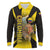 Colombia Heritage Long Sleeve Polo Shirt with Yellow Black Flag Map and City Street Art - Wonder Print Shop