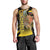 Colombia Heritage Men Tank Top with Yellow Black Flag Map and City Street Art - Wonder Print Shop