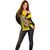 Colombia Heritage Off Shoulder Sweater with Yellow Black Flag Map and City Street Art - Wonder Print Shop