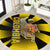 Colombia Heritage Round Carpet with Yellow Black Flag Map and City Street Art - Wonder Print Shop