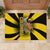 Colombia Heritage Rubber Doormat with Yellow Black Flag Map and City Street Art - Wonder Print Shop