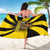 Colombia Heritage Sarong with Yellow Black Flag Map and City Street Art - Wonder Print Shop