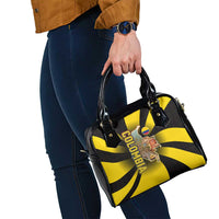 Colombia Heritage Shoulder Handbag with Yellow Black Flag Map and City Street Art - Wonder Print Shop