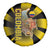 Colombia Heritage Spare Tire Cover with Yellow Black Flag Map and City Street Art - Wonder Print Shop