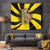 Colombia Heritage Tapestry with Yellow Black Flag Map and City Street Art - Wonder Print Shop