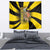 Colombia Heritage Tapestry with Yellow Black Flag Map and City Street Art - Wonder Print Shop
