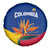 Colombia Heliconia Flower Spare Tire Cover with Flag Colors and Blue Cultural Pattern Design - Wonder Print Shop