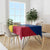 Colombia Heliconia Flower Tablecloth with Flag Colors and Blue Cultural Pattern Design - Wonder Print Shop