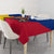 Colombia Heliconia Flower Tablecloth with Flag Colors and Blue Cultural Pattern Design - Wonder Print Shop
