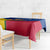 Colombia Heliconia Flower Tablecloth with Flag Colors and Blue Cultural Pattern Design - Wonder Print Shop