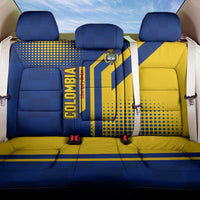 Colombia Flag Colors Back Car Seat Cover with National Crest and Libertad y Orden Motto Design - Wonder Print Shop