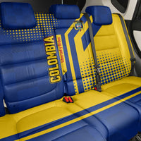 Colombia Flag Colors Back Car Seat Cover with National Crest and Libertad y Orden Motto Design - Wonder Print Shop