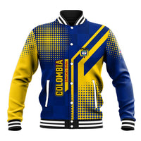 Colombia Flag Colors Baseball Jacket with National Crest and Libertad y Orden Motto Design - Wonder Print Shop