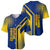 Colombia Flag Colors Baseball Jersey with National Crest and Libertad y Orden Motto Design - Wonder Print Shop