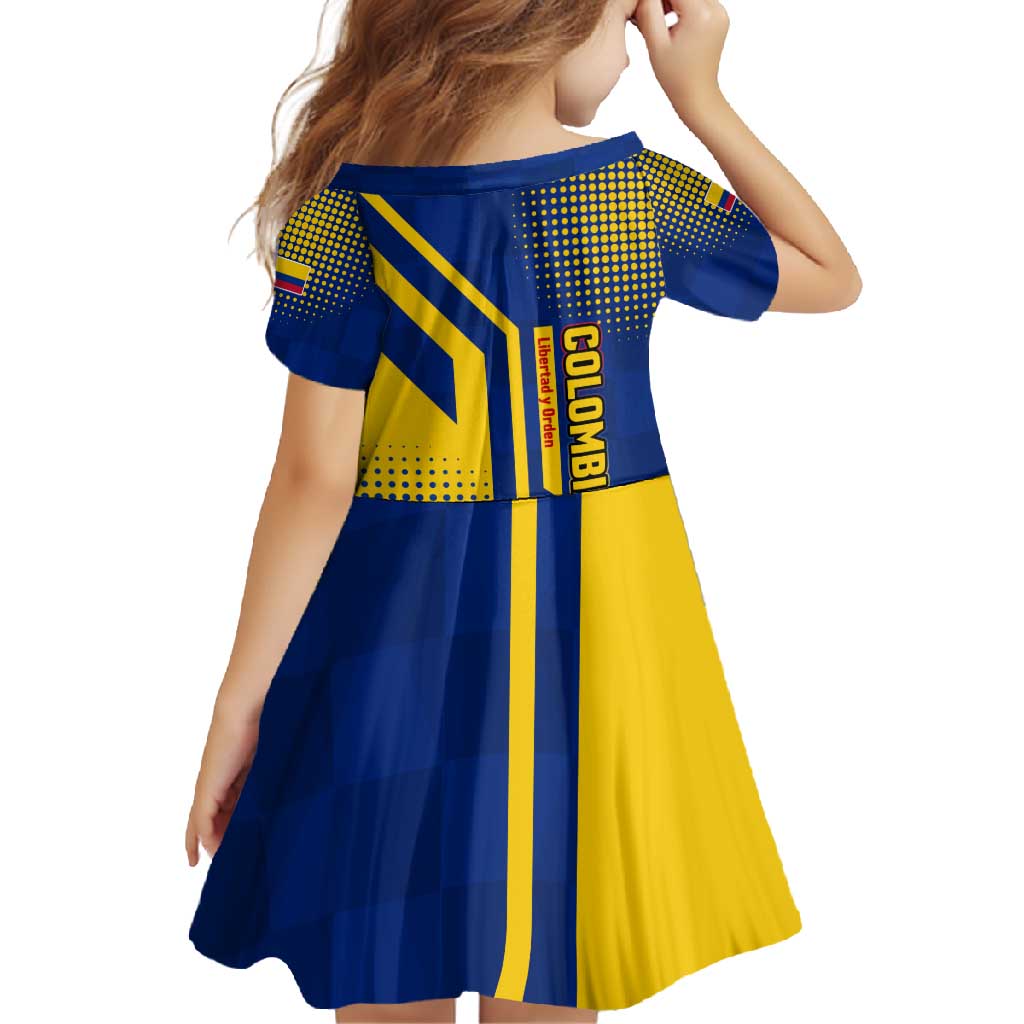 Colombia Flag Colors Family Matching Off Shoulder Maxi Dress and Hawaiian Shirt with National Crest and Libertad y Orden Motto Design - Wonder Print Shop