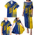 Colombia Flag Colors Family Matching Puletasi and Hawaiian Shirt with National Crest and Libertad y Orden Motto Design - Wonder Print Shop