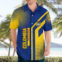Colombia Flag Colors Hawaiian Shirt with National Crest and Libertad y Orden Motto Design - Wonder Print Shop