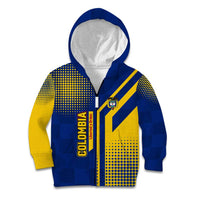 Colombia Flag Colors Kid Hoodie with National Crest and Libertad y Orden Motto Design - Wonder Print Shop