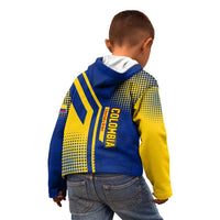 Colombia Flag Colors Kid Hoodie with National Crest and Libertad y Orden Motto Design - Wonder Print Shop