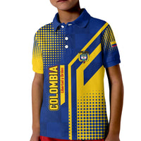 Colombia Flag Colors Kid Polo Shirt with National Crest and Libertad y Orden Motto Design - Wonder Print Shop