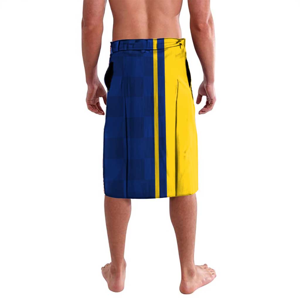 Colombia Flag Colors Lavalava with National Crest and Libertad y Orden Motto Design - Wonder Print Shop