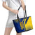 Colombia Flag Colors Leather Tote Bag with National Crest and Libertad y Orden Motto Design - Wonder Print Shop