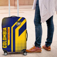 Colombia Flag Colors Luggage Cover with National Crest and Libertad y Orden Motto Design - Wonder Print Shop