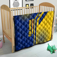 Colombia Flag Colors Quilt with National Crest and Libertad y Orden Motto Design - Wonder Print Shop