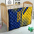 Colombia Flag Colors Quilt with National Crest and Libertad y Orden Motto Design - Wonder Print Shop