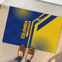Colombia Flag Colors Rubber Doormat with National Crest and Libertad y Orden Motto Design - Wonder Print Shop