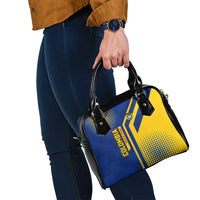 Colombia Flag Colors Shoulder Handbag with National Crest and Libertad y Orden Motto Design - Wonder Print Shop