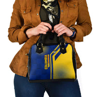 Colombia Flag Colors Shoulder Handbag with National Crest and Libertad y Orden Motto Design - Wonder Print Shop