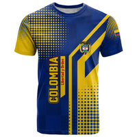 Colombia Flag Colors T Shirt with National Crest and Libertad y Orden Motto Design - Wonder Print Shop