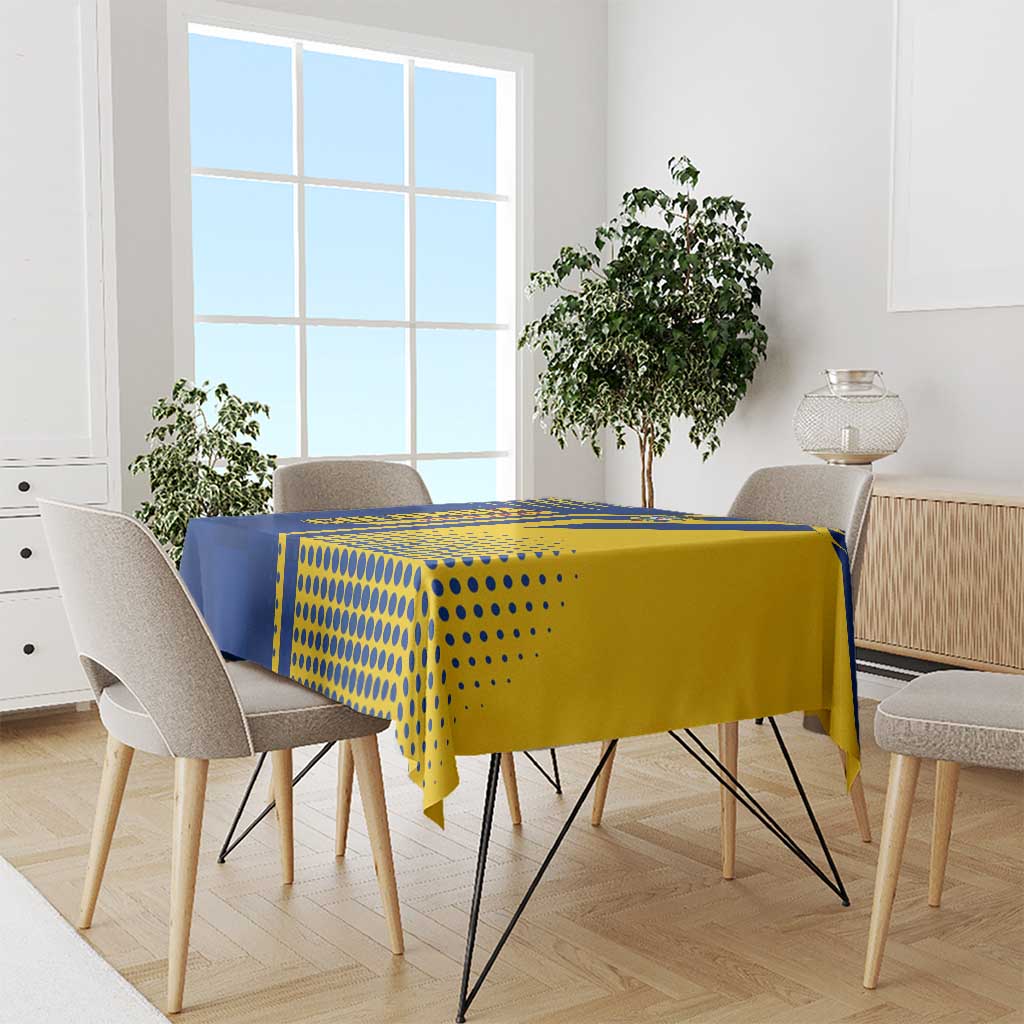 Colombia Flag Colors Tablecloth with National Crest and Libertad y Orden Motto Design - Wonder Print Shop
