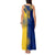 Colombia Flag Colors Tank Maxi Dress with National Crest and Libertad y Orden Motto Design - Wonder Print Shop