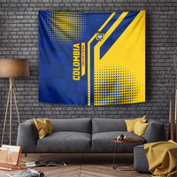 Colombia Flag Colors Tapestry with National Crest and Libertad y Orden Motto Design - Wonder Print Shop