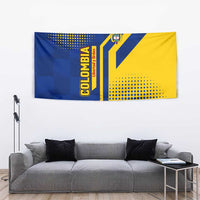 Colombia Flag Colors Tapestry with National Crest and Libertad y Orden Motto Design - Wonder Print Shop