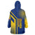 Colombia Flag Colors Wearable Blanket Hoodie with National Crest and Libertad y Orden Motto Design - Wonder Print Shop