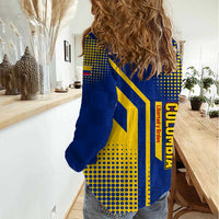 Colombia Flag Colors Women Casual Shirt with National Crest and Libertad y Orden Motto Design - Wonder Print Shop