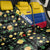 Colombia Yellow Flower Pattern Back Car Seat Cover with Flag Colors and Floree de Libertad Design - Wonder Print Shop