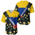 Colombia Yellow Flower Pattern Baseball Jersey with Flag Colors and Floree de Libertad Design - Wonder Print Shop