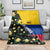 Colombia Yellow Flower Pattern Blanket with Flag Colors and Floree de Libertad Design - Wonder Print Shop