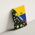 Colombia Yellow Flower Pattern Canvas Wall Art with Flag Colors and Floree de Libertad Design - Wonder Print Shop