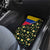 Colombia Yellow Flower Pattern Car Mats with Flag Colors and Floree de Libertad Design - Wonder Print Shop